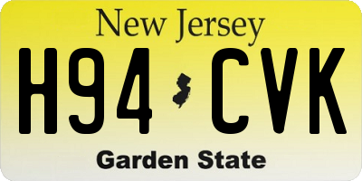 NJ license plate H94CVK