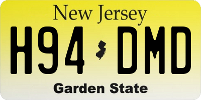 NJ license plate H94DMD