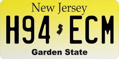 NJ license plate H94ECM