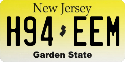 NJ license plate H94EEM