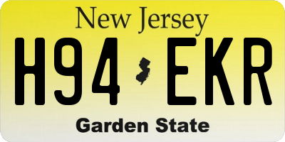 NJ license plate H94EKR