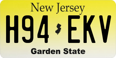NJ license plate H94EKV