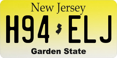 NJ license plate H94ELJ