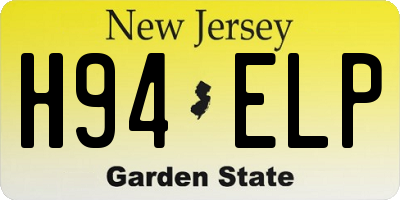 NJ license plate H94ELP