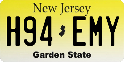 NJ license plate H94EMY