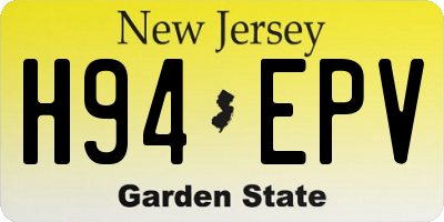 NJ license plate H94EPV