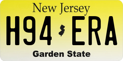 NJ license plate H94ERA