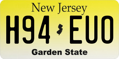 NJ license plate H94EUO