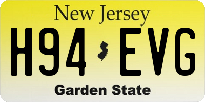 NJ license plate H94EVG