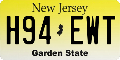 NJ license plate H94EWT