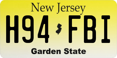 NJ license plate H94FBI