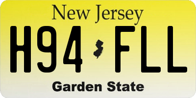 NJ license plate H94FLL