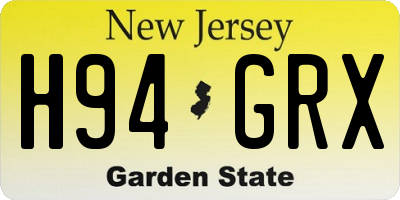 NJ license plate H94GRX