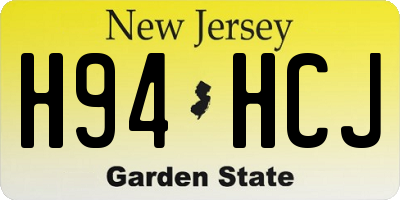NJ license plate H94HCJ