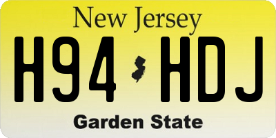 NJ license plate H94HDJ