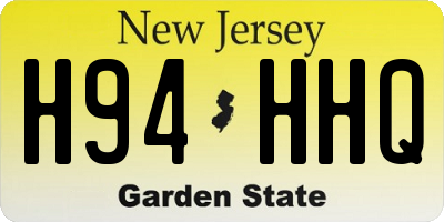 NJ license plate H94HHQ