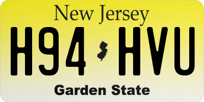 NJ license plate H94HVU