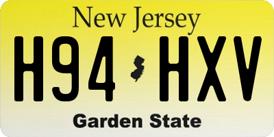 NJ license plate H94HXV