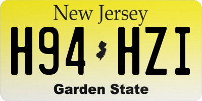 NJ license plate H94HZI