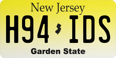 NJ license plate H94IDS