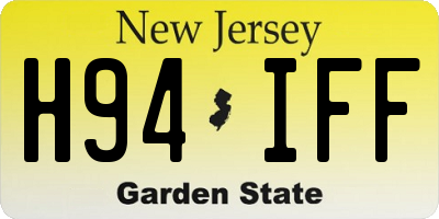 NJ license plate H94IFF