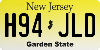 NJ license plate H94JLD