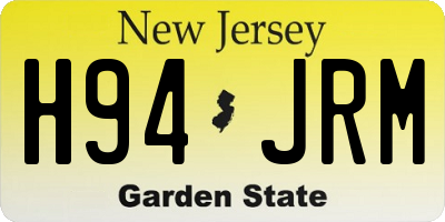 NJ license plate H94JRM