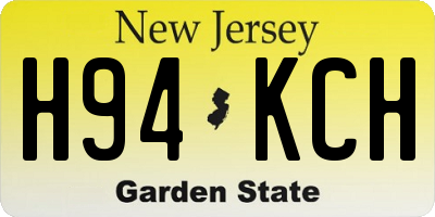 NJ license plate H94KCH