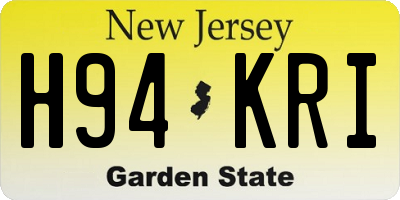 NJ license plate H94KRI