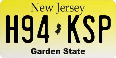 NJ license plate H94KSP