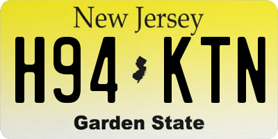 NJ license plate H94KTN