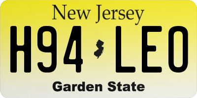 NJ license plate H94LEO