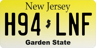 NJ license plate H94LNF