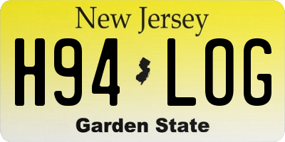 NJ license plate H94LOG