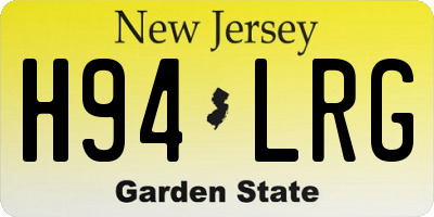 NJ license plate H94LRG