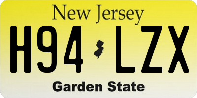 NJ license plate H94LZX