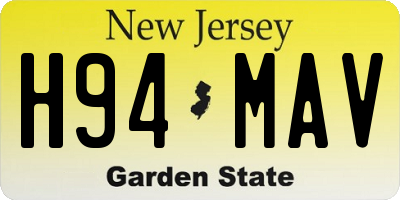 NJ license plate H94MAV
