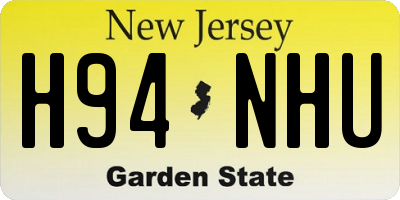 NJ license plate H94NHU