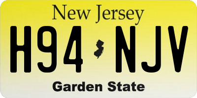 NJ license plate H94NJV