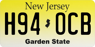 NJ license plate H94OCB