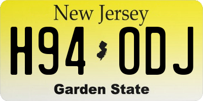 NJ license plate H94ODJ