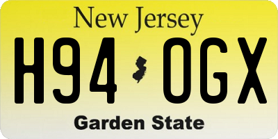 NJ license plate H94OGX