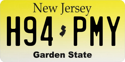 NJ license plate H94PMY