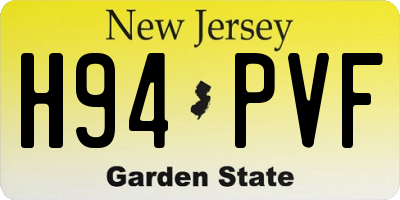NJ license plate H94PVF