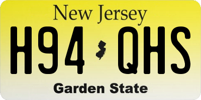 NJ license plate H94QHS
