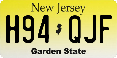 NJ license plate H94QJF