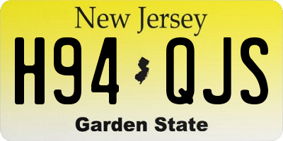 NJ license plate H94QJS