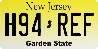 NJ license plate H94REF