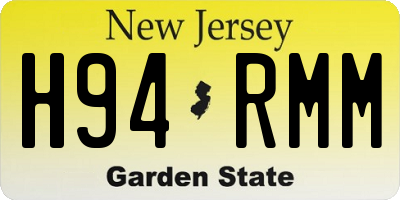 NJ license plate H94RMM