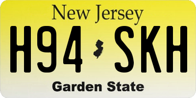 NJ license plate H94SKH